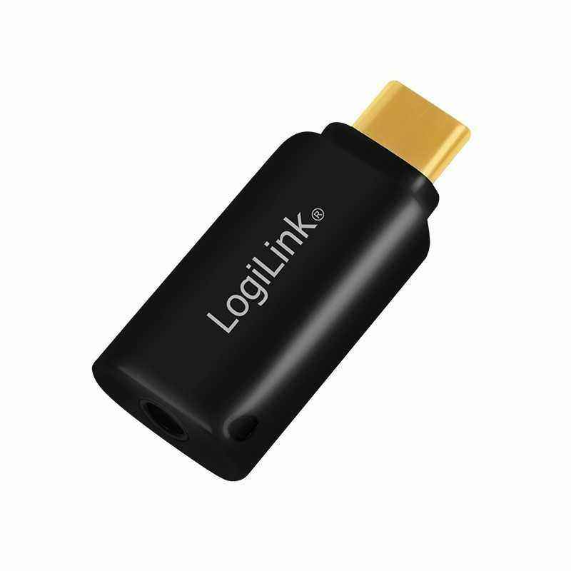 ADAPTOR audio LOGILINK USB-C la 3.5 mm jack (M)- black- UA0356 (include TV 0.15 lei)