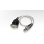 ADAPTOR USB ATEN- USB 2.0 (T) la Serial RS232 (9-pin)(T)- 0.35 m- argintiu-UC232A-AT (include TV 0.06 lei)