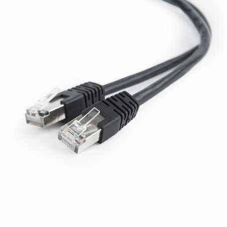 PATCH CORD FTP GEMBIRD Cat5e- cupru-aluminiu- 0.5 m- negru- AWG26- ecranat PP22-0.5M/BK (include TV 0.06 lei)