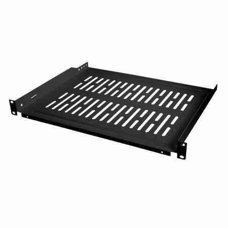 RAFT FIX LOGILINK 1U pentru rack 19- adancime 350mm- sarcina maxima 10Kg- vopsea antistatic- otel 1.5mm- black- SF1C45B