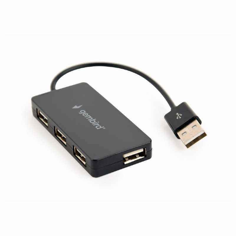 HUB extern GEMBIRD- porturi USB: USB 2.0 x 4- conectare prin USB 2.0- cablu 0.15 m- negru- UHB-U2P4-04 (include TV 0.75 lei)