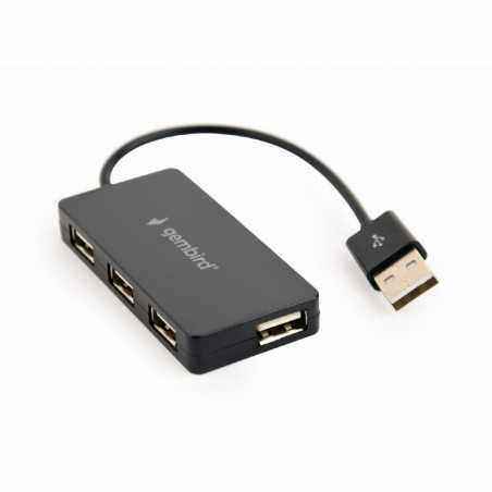 HUB extern GEMBIRD- porturi USB: USB 2.0 x 4- conectare prin USB 2.0- cablu 0.15 m- negru- UHB-U2P4-04  (include TV 0.75 lei)