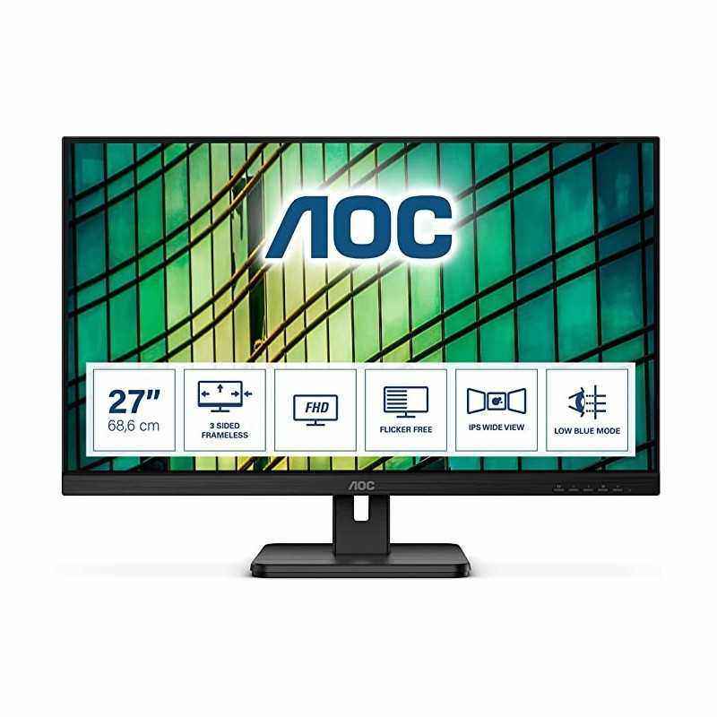 MONITOARE AOC 27 inch- Multimedia- IPS- Full HD1920 x 1080)- Wide- 250 cd/mp- 4 ms- HDMI- VGA- DisplayPort- 27E2QAE TV 5.00 lei