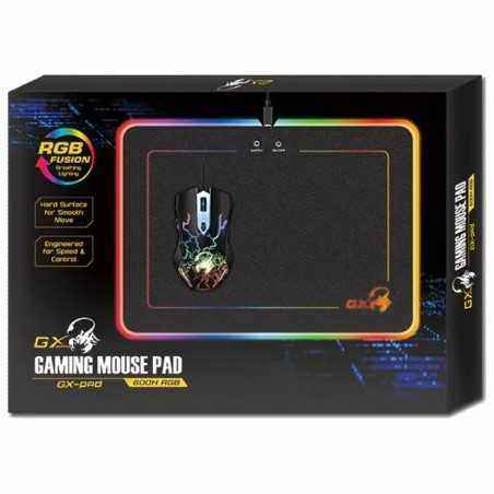 Mouse PAD GENIUS- GX-Pad 600H RGB- gaming - cu led- cauciuc si material textil- 320 x 250 x 5.5 mm- negru - iluminat RGB- 312500