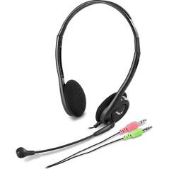 CASTI Genius- HS-200C- cu fir- standard- utilizare multimedia- microfon pe brat- conectare prin Jack 3.5 mm- negru- 31710151100-