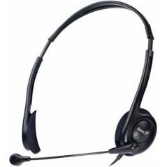 CASTI Genius- HS-200C- cu fir- standard- utilizare multimedia- microfon pe brat- conectare prin Jack 3.5 mm- negru- 31710151100-
