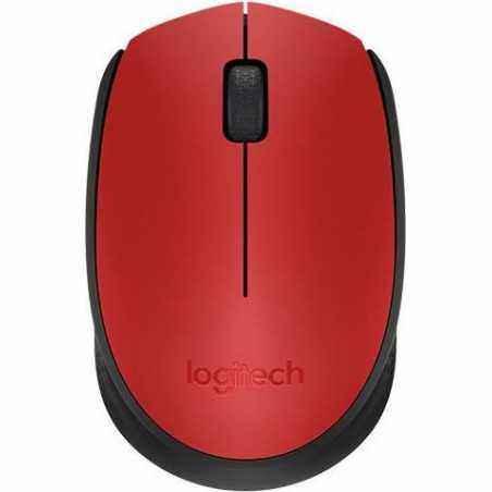 MOUSE LOGITECH- M171- PC sau NB- wireless- 2.4GHz- optic- 1000 dpi- butoane/scroll 3/1- - rosu- 910-004641