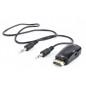 ADAPTOR video GEMBIRD- splitter HDMIT) la VGAM) + Jack 3.5mmT)- rezolutie maxima Full HD1920 x 1080) la 60Hz- cablu audio 3.5 mm