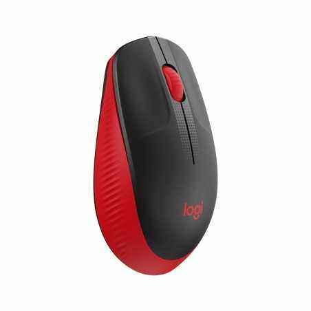 MOUSE LOGITECH- M190- PC sau NB- wireless- 2.4GHz- optic- 1000 dpi- butoane/scroll 3/1- - negru / rosu- 910-005908