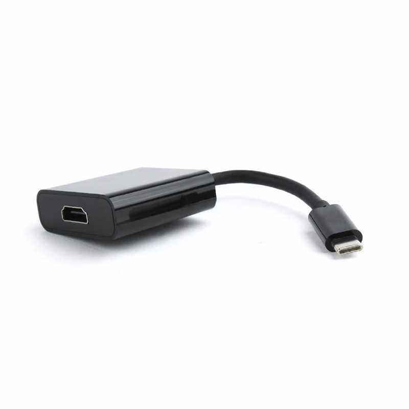 CABLU video GEMBIRD- adaptor USB 3.1 Type-CT) la HDMIM)- 15cm- rezolutie maxima 4K UHD3840 x 2160) la 30 Hz- negru- A-CM-HDMIF-0