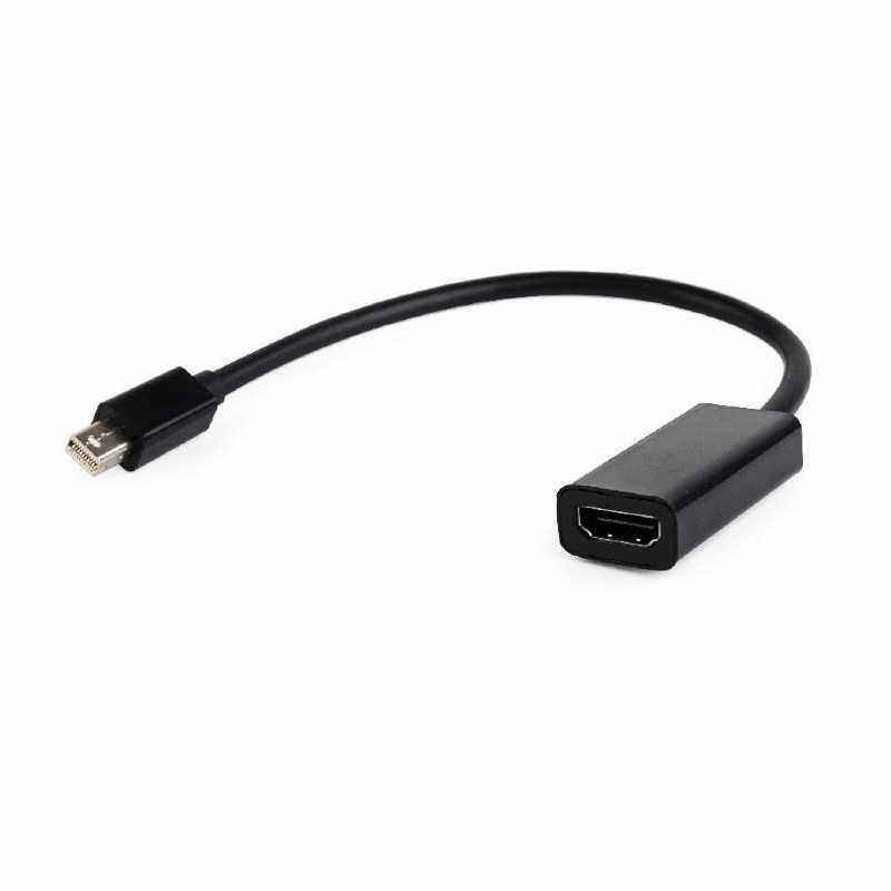CABLU video GEMBIRD- adaptor Mini-DisplayPortT) la HDMIM)- 10cm- rezolutie maxima Full HD1920 x 1080) la 60Hz- negru- A-mDPM-HDM