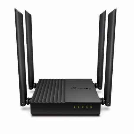 ROUTER TP-LINK wireless 1200Mbps- MU-MIMO- 4 porturi Gigabit- 4 antene externe- Dual Band AC1200 Archer C64 timbru verde 1.5 lei