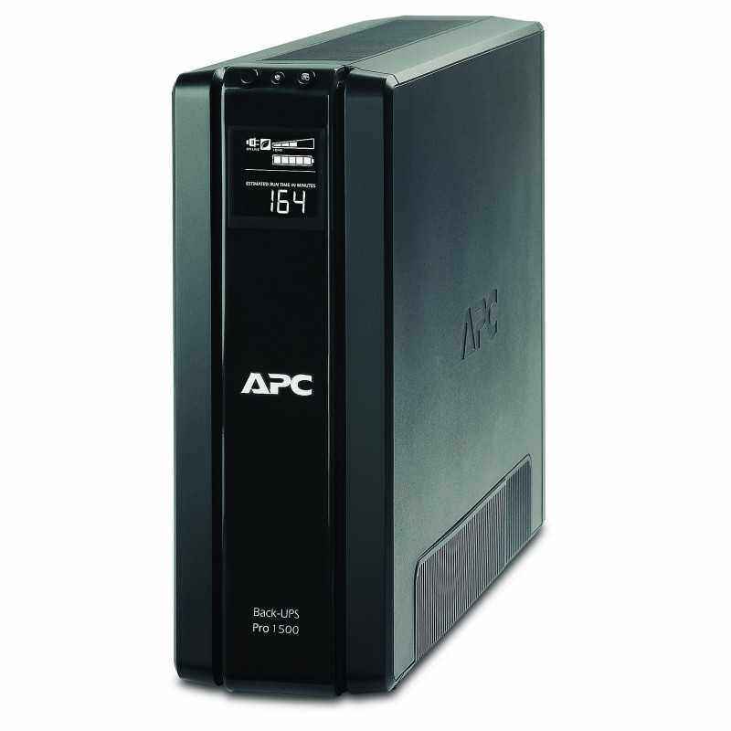 UPS APC- Back-UPS RS- Line Int. cu management- tower- 1500VA/865W- AVR- Schuko x 4- 1 x baterie APCRBC124- display LCD- back-up