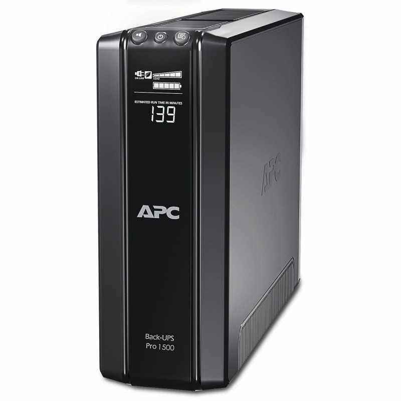 UPS APC- Back-UPS RS- Line Int. cu management- tower- 1500VA/865W- AVR- IEC x 10- 1 x baterie APCRBC124- display LCD- back-up 1