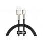 CABLU alimentare si date Baseus Cafule Metal- Fast Charging Data Cable pt. smartphone- USB la Lightning Iphone 2.4A- 0.25m- negr