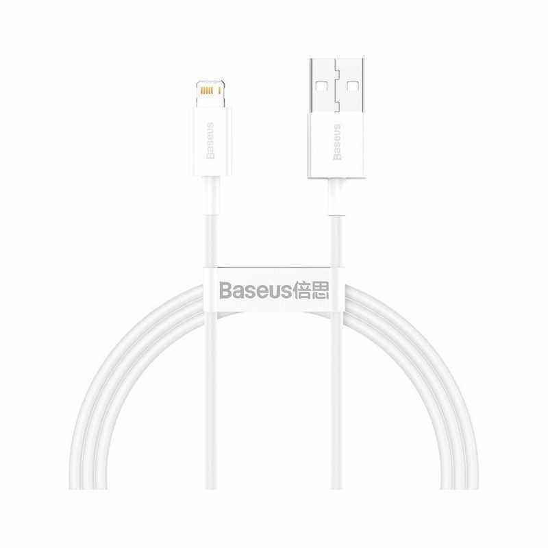 CABLU alimentare si date Baseus Superior- Fast Charging Data Cable pt. smartphone- USB la Lightning Iphone 2.4A- 2m- alb CALYS-C