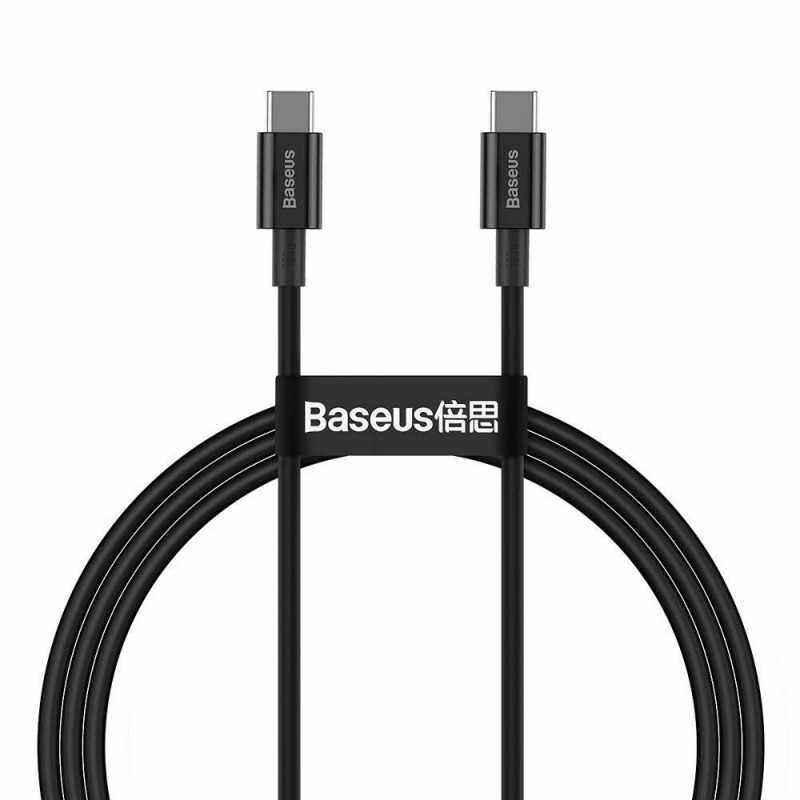 CABLU alimentare si date Baseus Superior- Fast Charging Data Cable pt. smartphone- USB Type-C la USB Type-C 100W- 1m- negru CATY