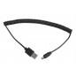 CABLU alimentare si date GEMBIRD- pt. smartphone- USB 2.0T) la Micro-USB 2.0T)- 1.8m- spiralat- conectori auriti- negru- CC-mUSB