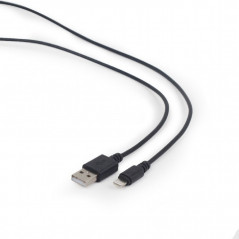 CABLU alimentare si date GEMBIRD- pt. smartphone- USB 2.0T) la LightningT)- 3m- black- CC-USB2-AMLM-10i)