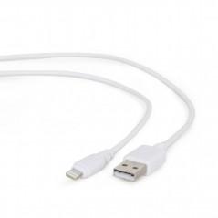 CABLU alimentare si date GEMBIRD- pt. smartphone- USB 2.0T) la LightningT)- 1m- alb- CC-USB2-AMLM-W-1Mi)
