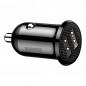INCARCATOR auto Baseus Grain Pro- 2 x USBUSB1 Output 5V/2.4A- USB2 Output: 5V/2.4A) pt. bricheta auto- black CCALLP-01