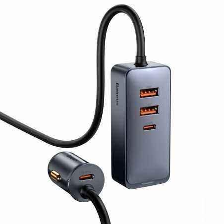 INCARCATOR auto Baseus Share Together PPS - 2 x USB max. 3A si 2 x USB Type-C max 3A- total output 120W- lungime cablu 1.5m- pt.