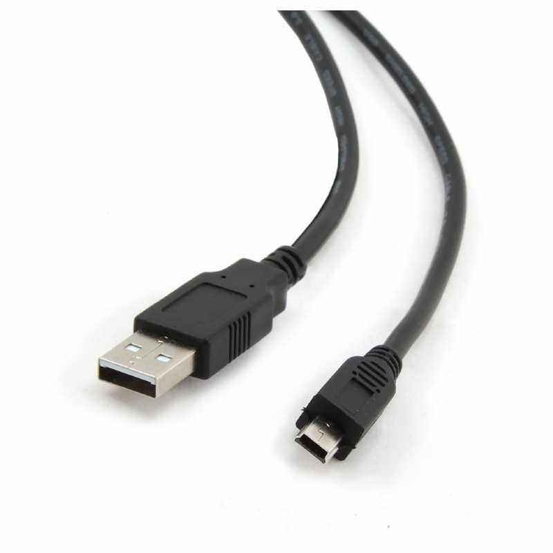 CABLU alimentare si date GEMBIRD- pt. smartphone- USB 2.0T) la Mini-USB 2.0T)- 1.8m- conectori auriti- negru- CCP-USB2-AM5P-6i)