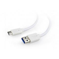 CABLU alimentare si date GEMBIRD- pt. smartphone- USB 3.0T) la USB 3.1 Type-CT)- 1m- alb- CCP-USB3-AMCM-1M-Wi)
