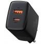 INCARCATOR retea Baseus Compact- Quick Charge 20W- 1 x USB Type-C 5V/3A max- 1 x USB 5V/3A- negru CCXJ-B01 timbru verde 0.15 lei