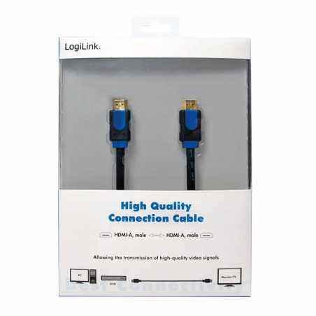 CABLU video LOGILINK- HDMIT) la HDMIT)- 2m- premium- conectori auriti- rezolutie maxima 4K UHD3840 x 2160) la 60 Hz- negru- CHB1