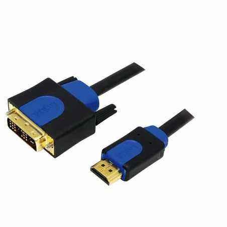 CABLU video LOGILINK- adaptor HDMIT) la DVI-D SLT)- 2m- conectori auriti- Full HD+1920 x 1200) la 60 Hz- negru- CHB3102)
