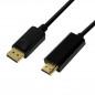 CABLU video LOGILINK- adaptor DisplayPortT) la HDMIT)- 1m- conectori auriti- rezolutie maxima 4K UHD3840 x 2160) la 30 Hz- negru