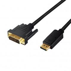 CABLU video LOGILINK- adaptor DisplayPortT) la DVI-D DLT)- 3m- conectori auriti- rezolutie maxima Full HD1920 x 1080) la 60 Hz-