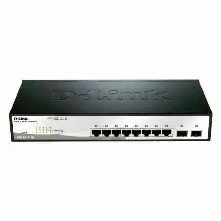 SWITCH D-LINK SMART 8 porturi Gigabit + 2 sloturi SFP- carcasa metalica- rackabil- DGS-1210-10 timbru verde 1.5 lei)