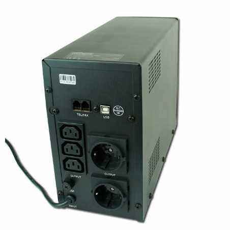 UPS GEMBIRD- Line Int. cu management- mini tower- 1200VA/720W- AVR- IEC x 3/ Schuko x 2- 2 x baterie 12V/7Ah- display LCD- back-