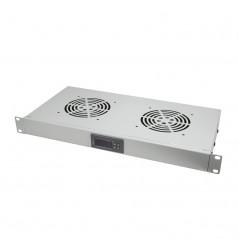 UNITATE RACIRE LOGILINK- 1U pentru rack 19- 2 ventilatoare- 1600rpm- 25dBA- flux aer 49.8cfm- otel 1.5mm- cu termostat- cablu al