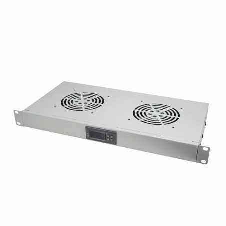 UNITATE RACIRE LOGILINK- 1U pentru rack 19- 2 ventilatoare- 1600rpm- 25dBA- flux aer 49.8cfm- otel 1.5mm- cu termostat- cablu al