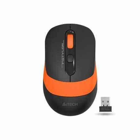 MOUSE A4tech- gaming- wireless- 2.4GHz- optic- 2000 dpi- butoane/scroll 4/1- buton selectare viteza- negru / portocaliu- FG10 Or