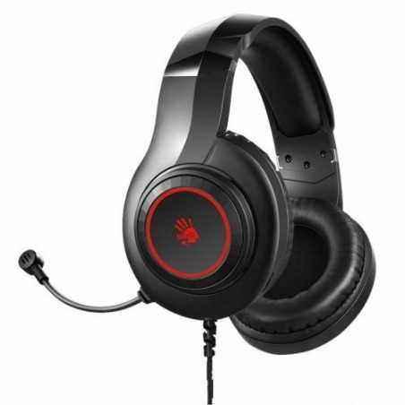 CASTI A4TECH Bloody gaming- cu fir- tip standard- utilizare multimediaPC and more)- microfon pe casca- iluminare- negru- jack 3.