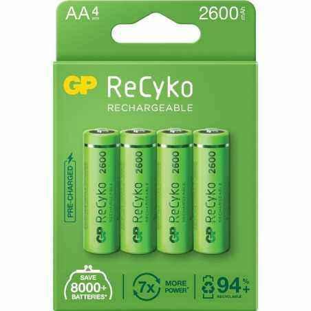 Acumulatori GP Batteries- ReCyko 2600mAh AALR6) 1.2V NiMH- paper box 4 buc. GP270AAHCE-2EB4 GPRHC272E001 TV 0.24 lei)