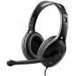 CASTI Edifier- cu fir- standard- utilizare multimedia- call center- microfon pe casca- conectare prin USB 2.0- negru- K800-BK-)