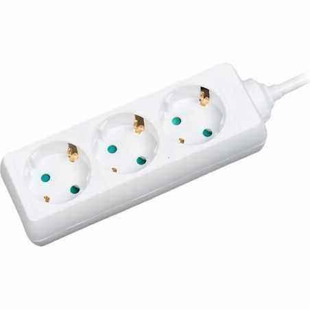 PRELUNGITOR LOGILINK- Schuko x 3- conectare prin SchukoT)- cablu 1.4 m- 16 A- protectie copii- alb- LPS205)