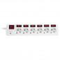PRELUNGITOR LOGILINK- Schuko x 6- conectare prin SchukoT)- cablu 1.5 m- 16 A- protectie copii- alb- LPS250)
