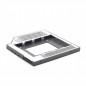 RACK intern GEMBIRD- tip caddy 12.7mm- 5.25 inch la 2.5 inch- S-ATA- interfata PC S-ATA- metal- negru- MF-95-02)