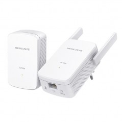 Kit Powerline Wi-Fi Gigabit MERCUSYS- Wi-Fi de 300 Mbps 2.4Ghz- tehnologie AV2- AV1000- pana la 1000 Mbps- RJ-45 x 1 porturi 10/