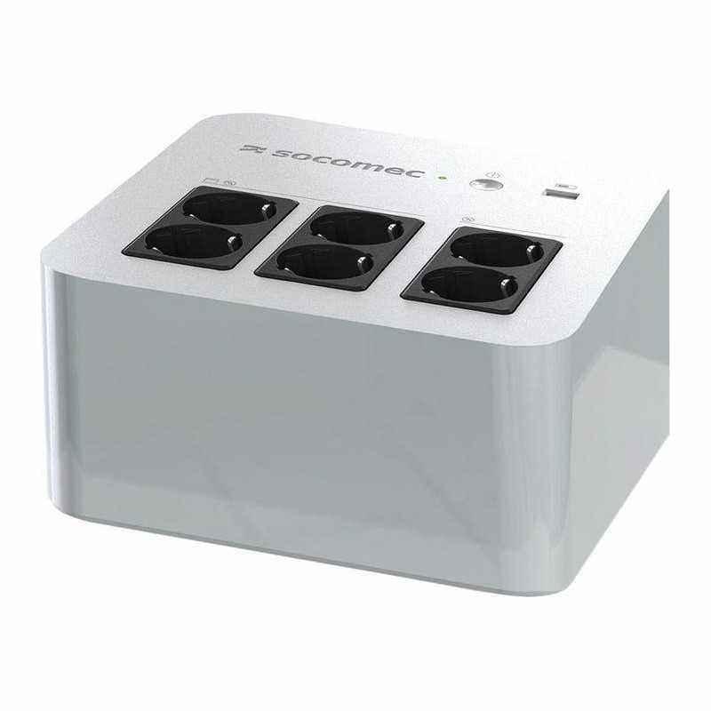 UPS SOCOMEC Line Int. cu management- brick- 800VA/ 480W- AVR- 6 x socket Shucko- indicatie status cu LED- 1 x baterie 12V/9A-