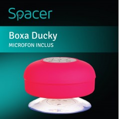 BOXA SPACER portabila bluetooth- DUCKY-RED- RMS: 3W- control volum- acumulator 300mAh- microfon incorporat- timp de funct. pana