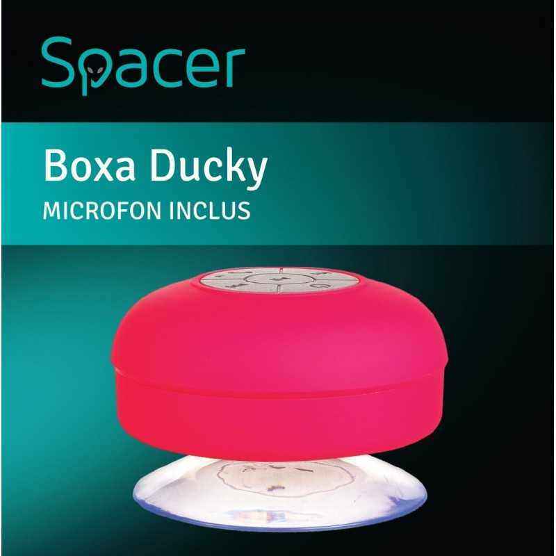 BOXA SPACER portabila bluetooth- DUCKY-WH- RMS: 3W- control volum- acumulator 300mAh- microfon incorporat- timp de funct. pana