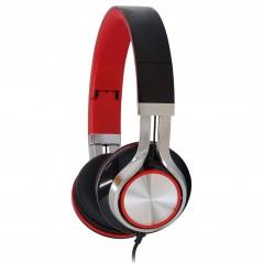 CASTI Spacer- cu fir- standard- utilizare multimedia- microfon pe fir- conectare prin Jack 3.5 mm x 2- rosu,negru- SPHS-SILVER-