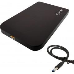 RACK extern SPACER- pt HDD/SSD- 2.5 inch- S-ATA- interfata PC USB 3.0- aluminiu- negru- SPR-25611 45503295)